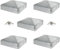 IRONTITE® Lot de 5 capuchons de poteau de clôture en métal galvanisé 7,6 x 7,6 cm pour poteaux de clôture carrés de 75 mm. Protégez vos poteaux avec cette protection pyramidale pour poteaux de clôture
