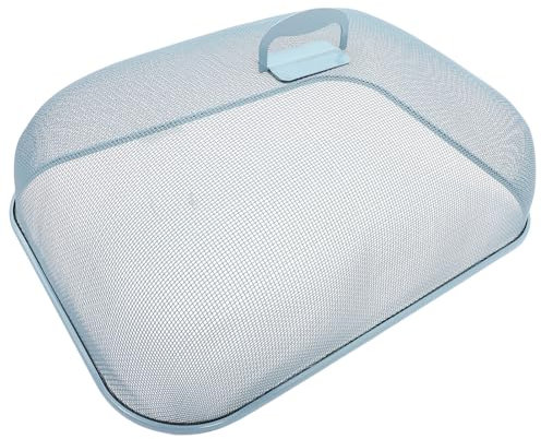 MAGICLULU Metal Wire Mesh Food Covers Rectangular Picnic Food Protector Net Cake Dome Food Serving Tent Umbrella for Home Camping Outdoor BBQ Blue