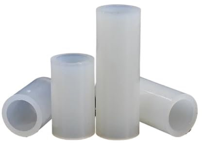 1000-5000Pcs M3 M4 M5 Black White Nylon Spacers Hollow Non Thread Plastic Motherboard Standoff TV Washers Gasket(White,15MM(1000PCS)_M5.2(OD7MM)