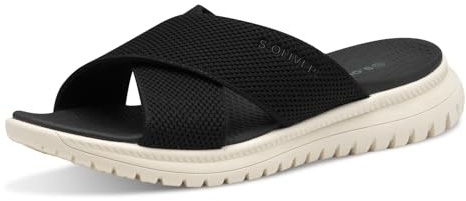 s.Oliver Damen Pantoletten mit Chunky-Sohle Leicht, Schwarz (Black), 40 EU