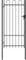 qohoio Fence Gate Single Door with Arched T O P Steel 1x2 m Black,Garden Gates High galvanised wrought iron metal swing gate