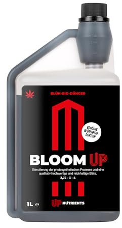 UP NUTRIENTS Bio Estimulante de Floración BLOOM UP 1L - Fertilizante Cosechas Flores y Cogollos - NPK 2,75 3 4 - Estimulación Fotosíntesis - Flores Abundantes y de Calidad