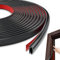 6m Black D-Shape Rubber Weather Stripping Door Seal Strip, Window Rubber Seal Replacement, Upvc Door Seal, Door Soundproofing, for Door Frame and Gaps, for 2.5-5.5mm Gap (Black)