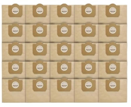 MXHRJDU Bolsa for Polvo, Compatible con KARCHER aspiradora WD3 Premium WD 3.300 M WD 3.200 WD3.500 P 6.959-130 RB88 RU100 RU101 A2204 A2656(25pcs)