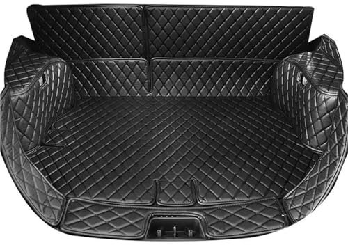 Auto Kofferraummatte Für MG Für GS 2015 2016 2017 2018 2019 2020 Leder Kofferraum Matte Cargo-Liner Kofferraum Schutzmatte(Black Black Wire)