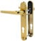 uPVC Door Handle 92mm PZ Sprung Pair for PVC and Composite Doors Gold 122mm Fixing Centres
