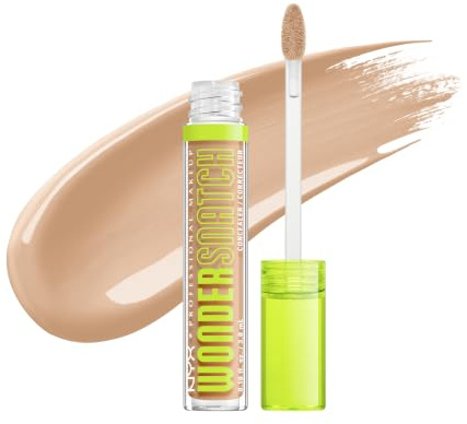 NYX Professional Makeup, Wonder Snatch Concealer, flüssig-cremige Formel, soft-mattes Finish, wasserfest, färbt nicht ab, spendet bis zu 24 Stunden Feuchtigkeit, vegane Formel, 13 Medium Light, 3,5 ml