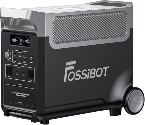 FOSSiBOT F3600 Pro Centrale Elettrica Portatile, Batteria LiFePO4 da 3840Wh, Espandibile Fino a 11,52kwh, Uscita CA 3600W Generatore solare, Power Station per Domestico, Campeggio, Viaggio
