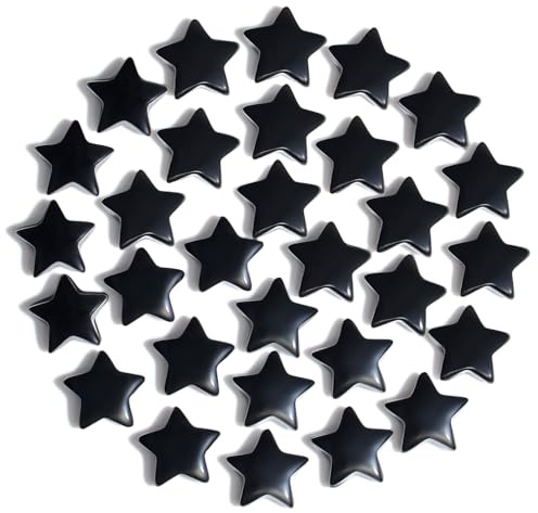 AWARDSEN 20PCS Obsidienne Noire Pierres Naturelle Set Pierres Précieuses de Cristaux de Guérison étoilés Reiki Protection des Pierres Naturelle Polies Méditation Cristal