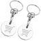 2pk Trolley – UK Pound New shape Token Supermarket Keyring for Shopping Trolleys – Durable Metal Shopping Token with Key Clip