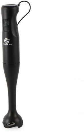 SUPERLEX 350W Stabmixer mit Edelstahlmesser - Kompakter Pürierstab, 2 Geschwindigkeiten, leise (<75dB) - Ideal für kleine Küchen