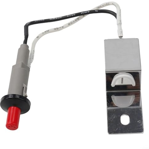 Elektronische Zündung, Ersatzset, kompatibel mit Weber Q100, Q120, Q200, Q220, Q1000, Q2000, Gasgrill-Modelle, 30 cm Länge, Edelstahl-Zünder mit Keramiknadel