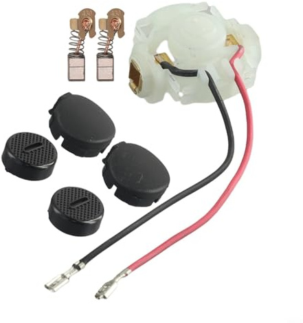 Juego de repuesto de soporte de escobillas de carbono para Makita CB430 BGA450 BGA452 BGD800 DGA452 Herramienta eléctrica Kit de reparación de brocas de carbón con cubiertas y montaje de plástico y