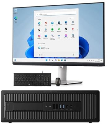 PC desktop completo & Display 22 HD, CPU Core @3.00 Ghz, 8 GB RAM, SSD 128 GB, Windows 11 Pro, WiFi, tastiera mouse, ricondizionato amazon, office, word, internet, antivirus, copilot ai chat gpt