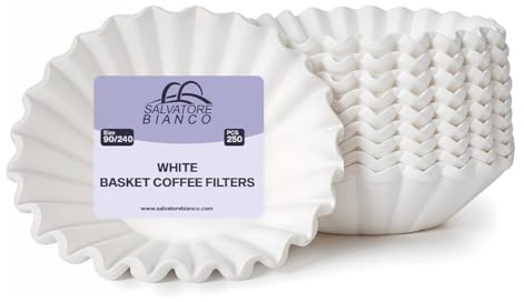 250 x 3 Pint White Commercial Coffee Filter Papers by SALVATORE BIANCO