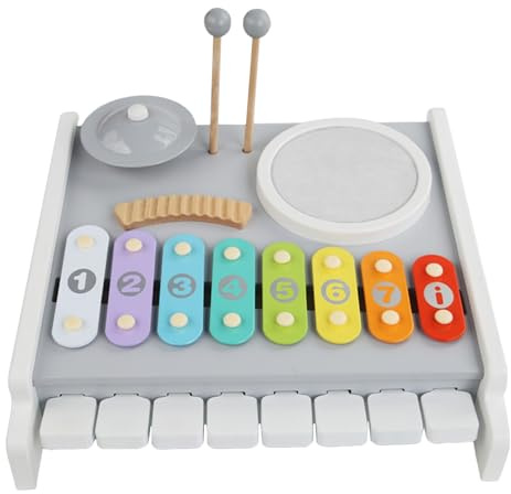 Spielzeug Xylophon | Pädagogische Lernspiele aus Holz,Kinder Xylophon Trommel Set Musik Spielzeug,Für Mädchen Zuhause Kinderkrippe Kindergarten Klassenzimmer Geburtstag