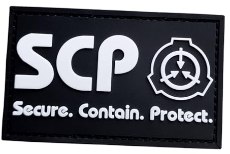 SCP Foundation PVC Patch - Black Glow in the Dark Collectible - for Backpacks, Hats, and Cosplay