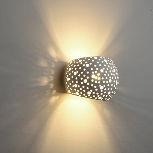 Applique da Parete GESSO Traforata Doppia Luce attacco G9 LAMPADINA NON INCLUSA