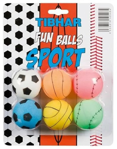 Tibhar Tischtennisbälle | Fun Balls | Ping-Pong Bälle | Kunststoff |