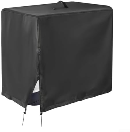 Pool Pump Cover for Above Ground Pools Made from 210D Material with Functional Airflow Pathways to Mitigate Moisture Accumulation and Heat Retention (Black 210D)