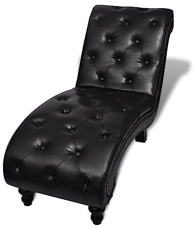 vidaXL Chaiselongue Knöpfe Kunstleder Relaxsessel Liegesessel Komfortliege