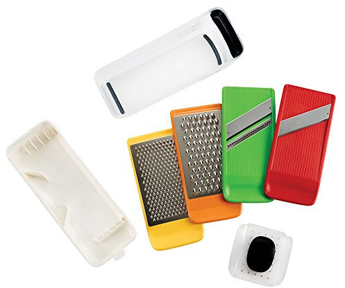 OXO Good Grips Lot de 4 râpes – Râpes pour la cuisine en acier inoxydable - Multicolores