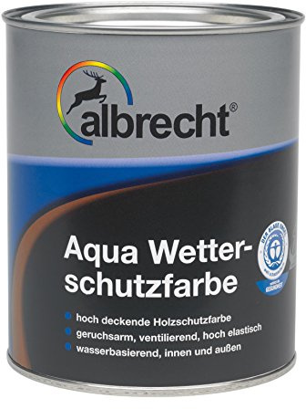 Albrecht Aqua-Wetterschutzfarbe 0403 750 ml, rot, 3400657080040300750