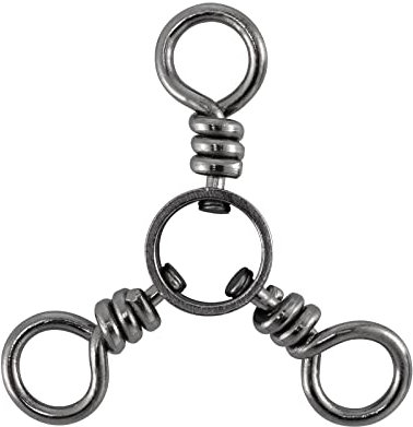 Dr.Fish Lot 50 Salzwasser Drei-Wege 3-Wege-Dreifachwirbel Casting Trolling Rig Angelgerät Größe 1/0 50 kg Schwarz Nickel