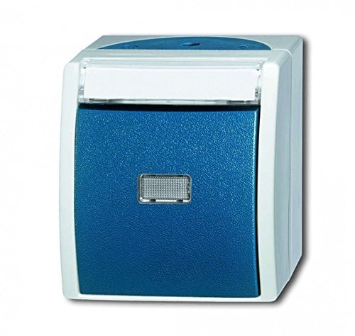 Busch-Jaeger 2621 WN-53-201 Wipptaster Schließer (Thermoplast) Grau ocean® (IP 44) 2CKA001484A0373