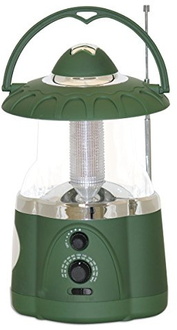 Northpoint Multifunctional Radio Lantern and Emergency Flashlight, Battery Operated, 12 Bright Lantern LED's and 4 Bright Flashlight LED's, Hurricane Lantern