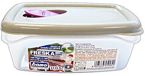BAMA Ametalurgica Contenitore per Alimenti Freska, Banda stagnata, Multi-Colour, 0,5 l