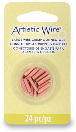 Artistic Wire Large Gauge Crimp Tubes Variety Pack Bare Copper, for 12, 14, 16 ga Wire, 24 pc