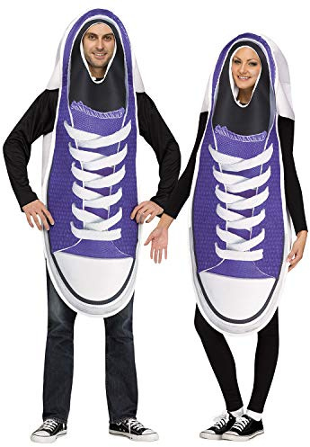 Fun World Men's Pair of Sneakers (set) 2pcs in 1 bag Adult Costume, blue, UNISEX - Men up to 6/200 lbs… Womne Size 4-14