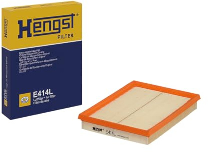 HENGST - Luftfilter E414L - Luft-Filtereinsatz für KFZ - Hochwertiger Motorluftfilter für Otto- oder Dieselmotor - Schutz für Motoren - Wasserbeständig