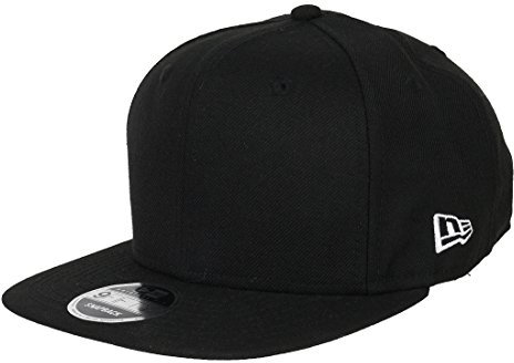 New Era Blank Black 9Fifty Original Fit Snapback Cap - One-Size