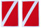 MagiDeal 2er Set Gestickt Patches Taucher Scuba Diving Flagge Autoaufkleber