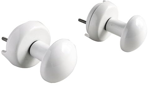 SOMATHERM FOR YOU, Patères O blanches à visser pour sèche-serviette à tube plat - Lot de 2 - Fixation par vis - Idéal pour décoration et confort dans la salle de bain