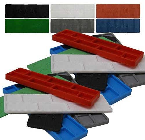 600 x Plastic Window & Glazing Spacer Packers 1mm - 6mm, Mixed Flooring Packers