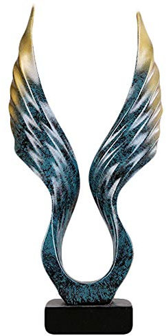 DERATON Adler Skulptur, Dekoration Statuen, Abstrakte Harz Dekorative Sammlung, Geeignet Für Wohnzimmer, Schlafzimmer, (21 X 7 X 40 cm),Blue