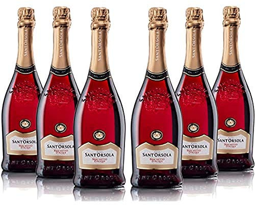 Sant'Orsola Brachetto d'Acqui D.O.C.G. Vin Doux Petillant Italien Set de 6 Bouteilles x 75 cl