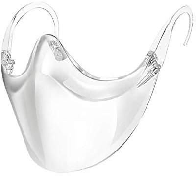 Youning Unisexe Plastique Transparent visière Réutilisable Extérieures Protection, Couvrant pour Protéger Les Yeux, Nez, Bouche pour Adultes Hommes Femmes (1PC)