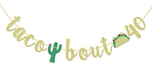Taco Bout 40 Kaktus Banner 40 Geburtstag Fiesta Party Dekorationen 40 Geburtstag Dekor