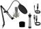 Audibax Berlin 1800 Silver Edition Pro - Microfono a Condensatore da Studio - Include Supporto, Anti-pop e Cavi - Risposta in Frequenza 20 Hz/20 KHz - Microfono con Diagramma Polare Cardioide