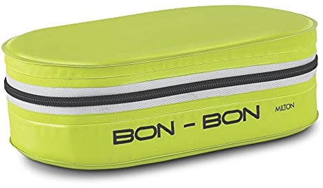 MILTON New Bon Bon Lunchbox aus Kunststoff mit isolierter Jacke, 2 Behälter (je 280 ml), mikrowellengeeignet & auslaufsicher, Tiffin für Büro, Schule, Uni, Grün
