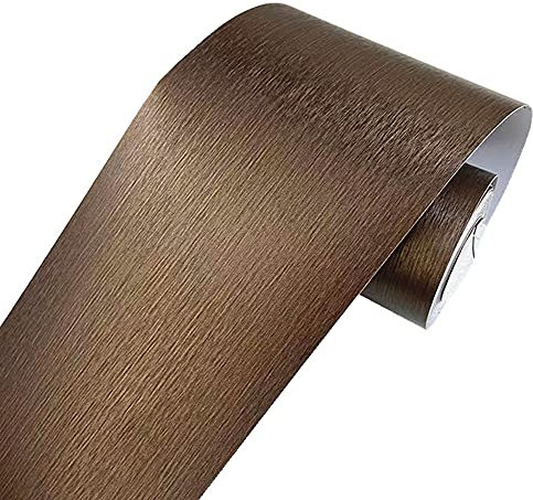 No-brand Peel & Stick PVC Self Adhesive Metallic Color Waterproof Wall Border Decor Sticker Removable Kitchen Bathroom Tiles and Door Reform 4 x196.8 inch (Bronze Gold)