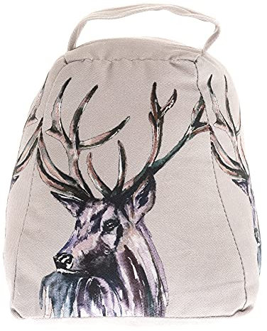 Meg Hawkins Türstopper mit Griff, bedruckt, groß, schwer, Tiermotiv, Hirsch