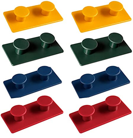 MOROBOR Multi-Color Paste Hook, 8pcs Strong Decorative Hangers, Adhesive Wall Hooks for Hanging, Colorful Plastic Hooks for Backpack, Towel, Key, Coat, Adorable Hooks for Kids Room