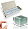 1000 Piece RE-GEN Microscope Slide Coverslips Square Glasses | Full Case 10 Boxes, 100 Cover Slips Per Box | Glass Size 22mm x 22mm