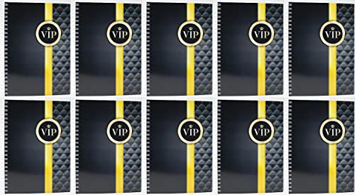 10x ADINA Collegeblock Kollegblock A4 80 Blatt 90g/qm Premium liniert mit Doppelrand Lin27 (VIP)