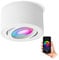 SSC-LUXon CELI-1WM Aufbauspot weiß flach schwenkbar inkl. Smart RGB CCT LED Lampe - Deckenspot LED WLAN kompatibel mit Alexa, Siri & Google